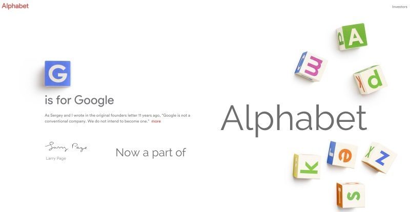 Après Google, vient Alphabet